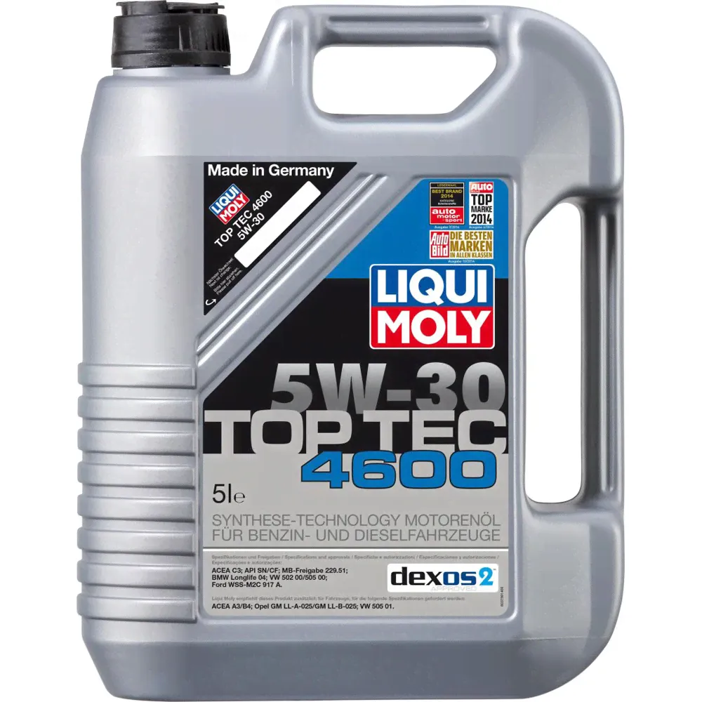 8033 LIQUI MOLY Масло LIQUI MOLY Top Tec 4600 5W30, моторное, синтетическое (5л)