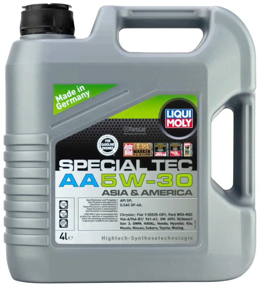 7616 LIQUI MOLY Моторное масло Liqui Moly Special Tec AA 5W30 4 л