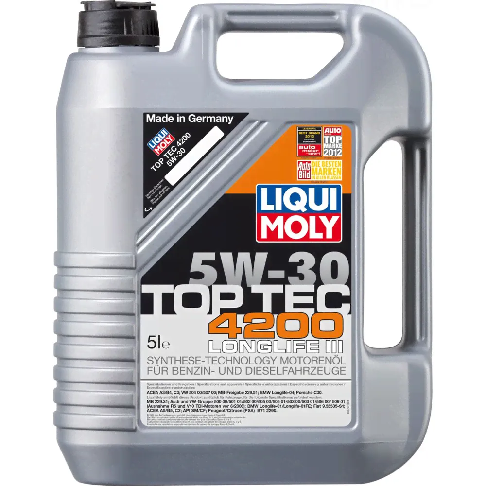 7661 LIQUI MOLY Масло LIQUI MOLY Top Tec 4200 5W30, моторное, синтетическое (5л)
