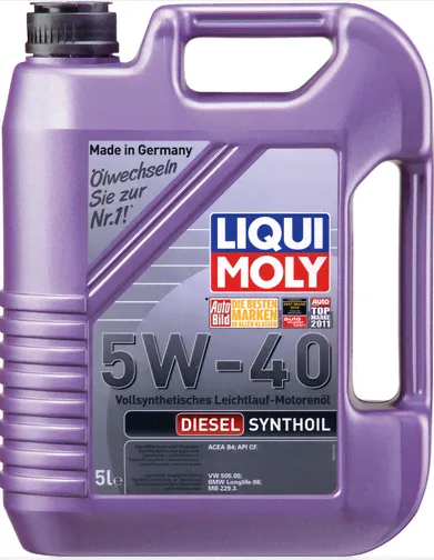 Масло моторное 5W40 LIQUI MOLY Diesel Synthoil синтетика (5л.) LIQUI MOLY, 1927-0